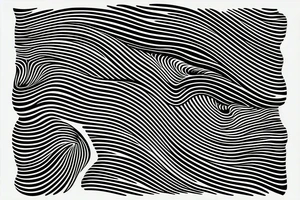 Silhouette of a wave in one single and continuous line. tattoo idea
