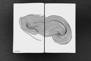 Silhouette of a wave in one single and continuous line. Only one single line. tattoo idea
