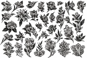 Larkspur flower design tattoo idea
