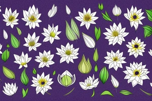 water lilly flower design tattoo idea