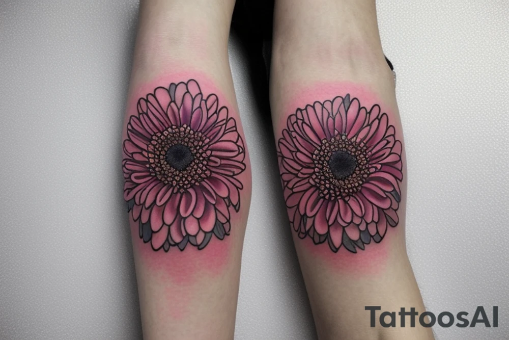 chrysanthemum flower design tattoo idea