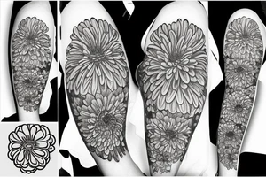 chrysanthemum flower design tattoo idea