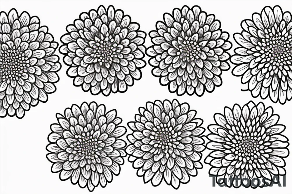 chrysanthemum flower design tattoo idea