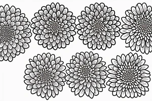 chrysanthemum flower design tattoo idea