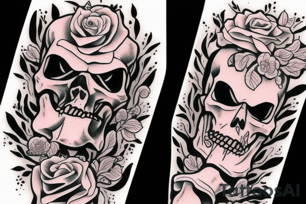 Grim reaper with flowers flowing from the  Sith tattoo idea