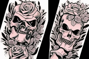 Grim reaper with flowers flowing from the  Sith tattoo idea