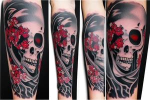 Grim reaper with flowers flowing from the  Sith tattoo idea
