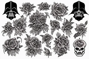 Grim reaper with flowers flowing from the  Sith tattoo idea