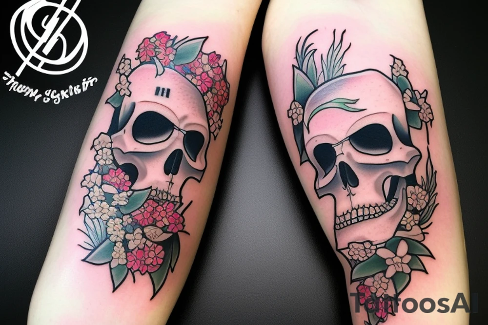 Grim reaper with flowers flowing from the  Sith tattoo idea