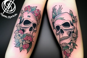 Grim reaper with flowers flowing from the  Sith tattoo idea
