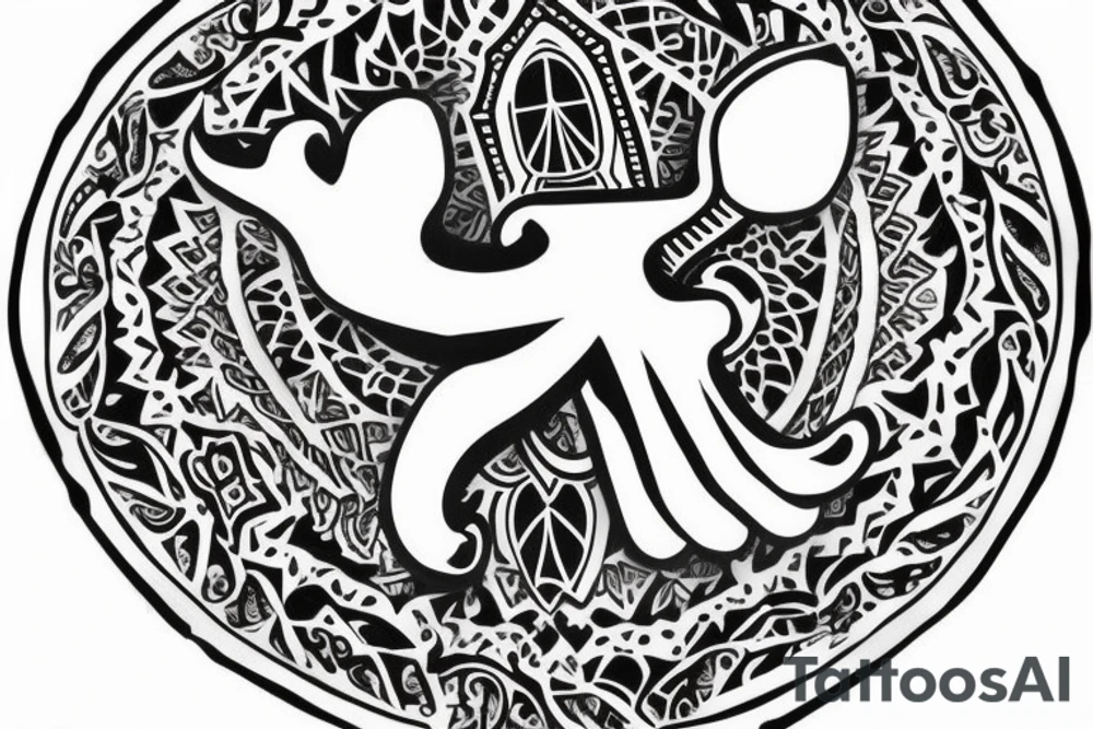 Calf band tattoo featuring exactly three hamsa symbols. It's wrapped around the calf. tattoo idea