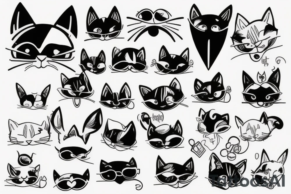 cat ears tattoo idea