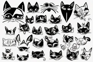 cat ears tattoo idea