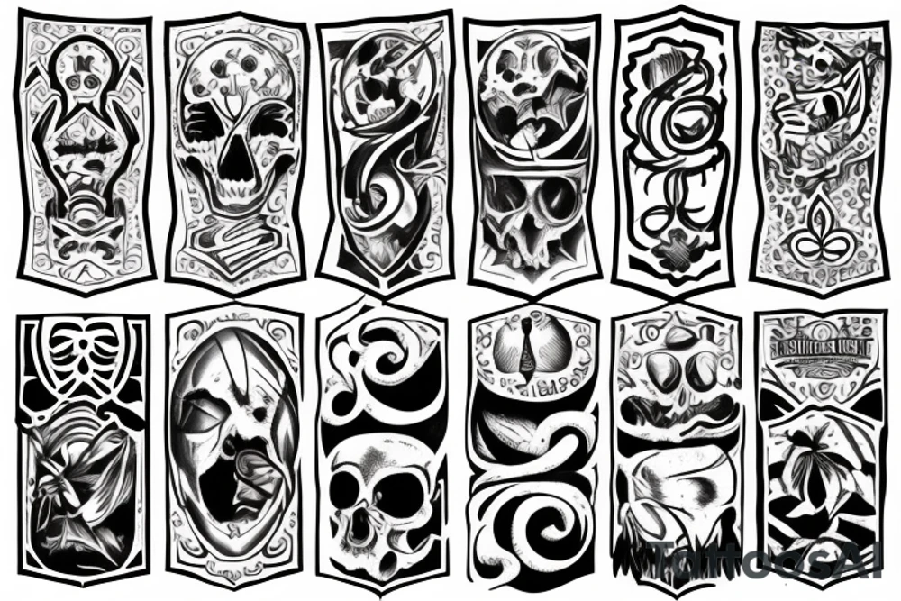 old school sleeve tattoo idea