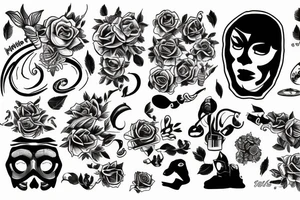 old school new school sleeve tattoo idea