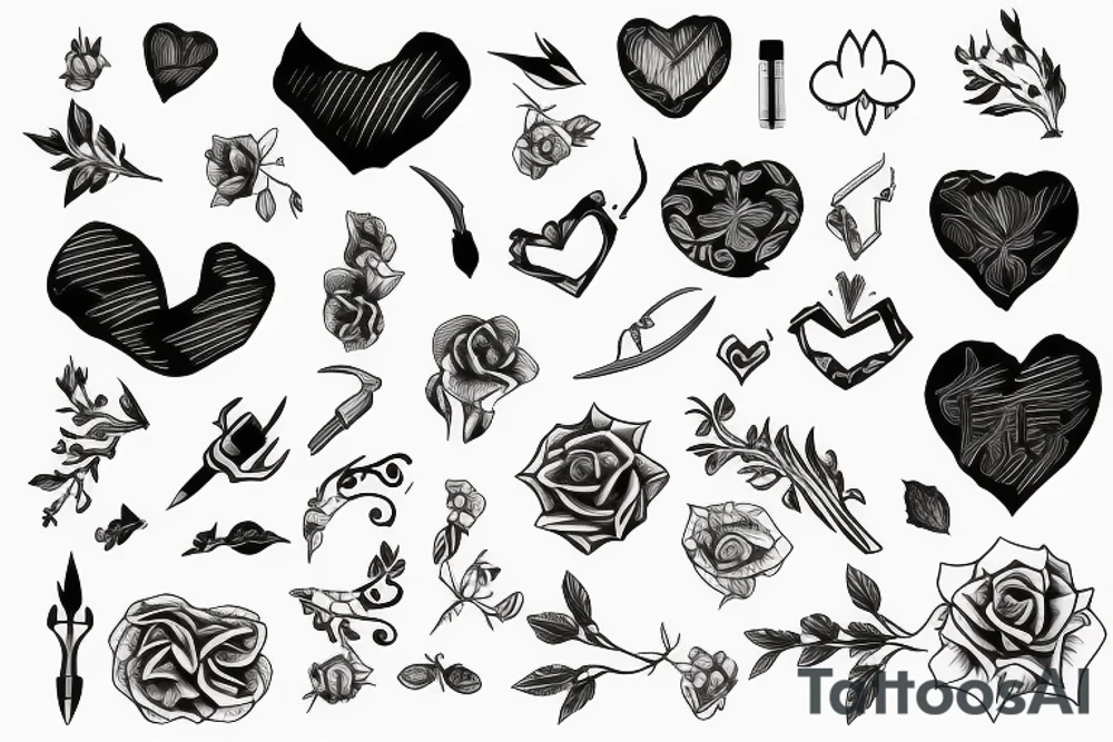 heart with thorns tattoo idea