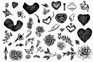 heart with thorns tattoo idea
