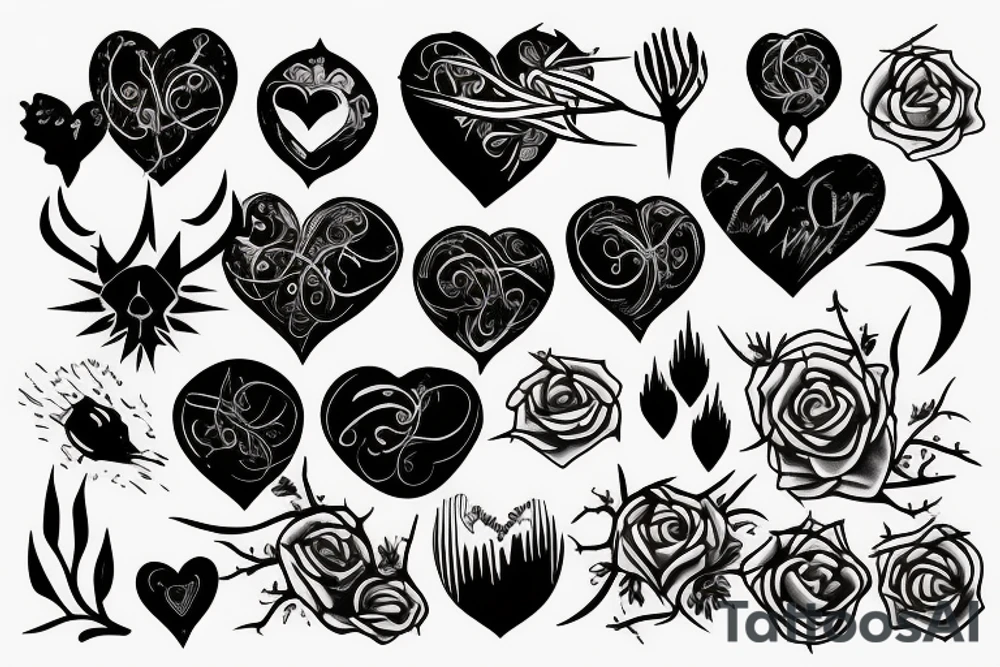 heart with thorns tattoo idea