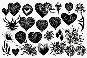 heart with thorns tattoo idea