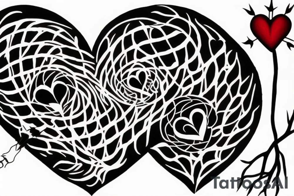 heart with thorns tattoo idea
