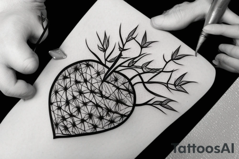 heart with thorns tattoo idea