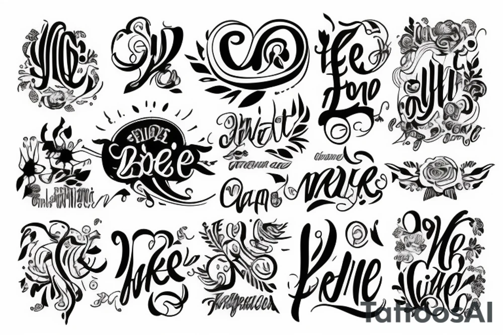 echte liebe tattoo idea