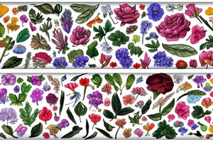 botanical flowers that look real tattoo idea