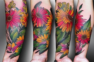 botanical flowers that look real tattoo idea