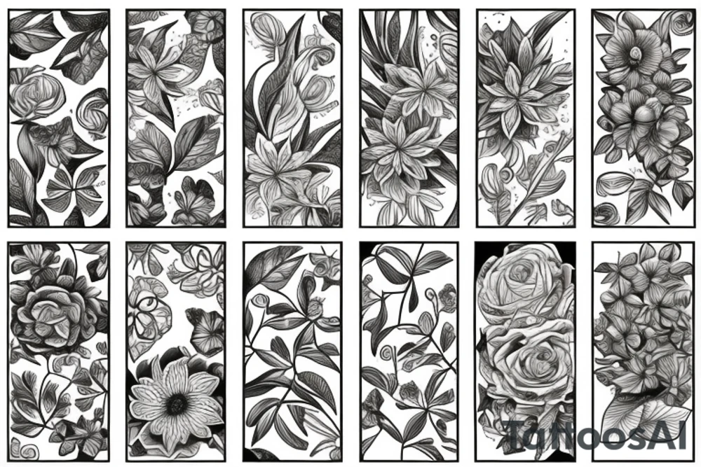 botanical flowers that look real tattoo idea