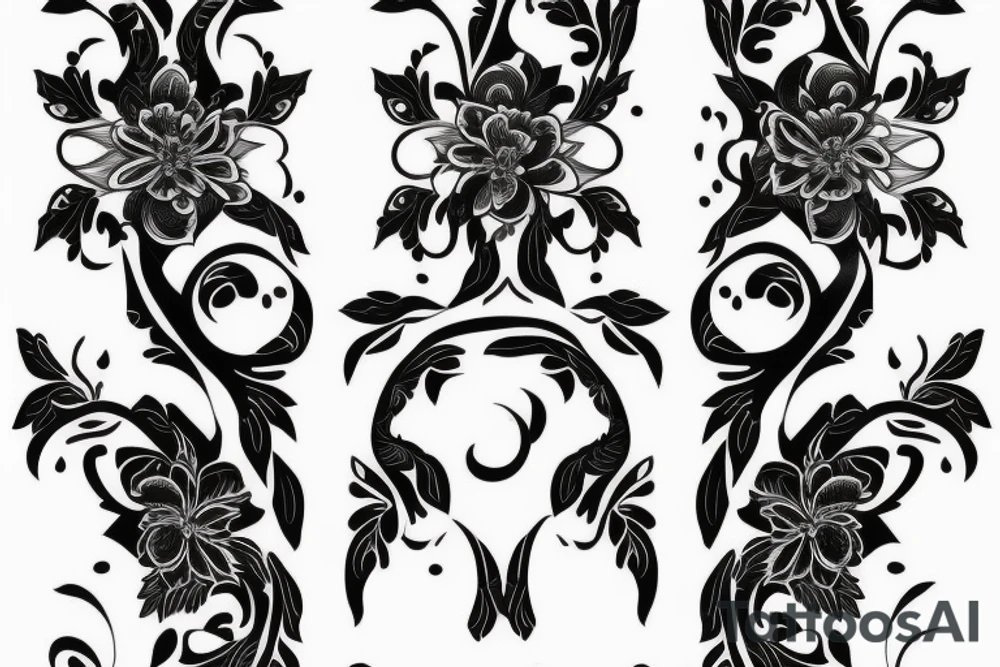 Minimalist floral outlines in black on your back: This design features line art floral tattoos that cover a large portion of the back. These designs are hidden from public view and look great with back-baring clothing​1​. tattoo idea