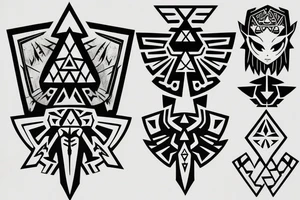 The Legend Of Zelda Link Holding Master Sword tattoo idea