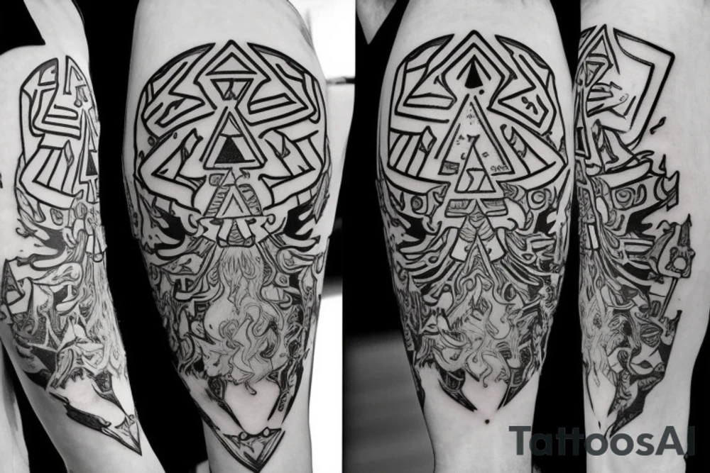 The Legend Of Zelda Link Holding Master Sword tattoo idea