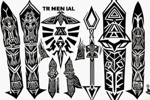 The Legend Of Zelda Link Holding Master Sword tattoo idea