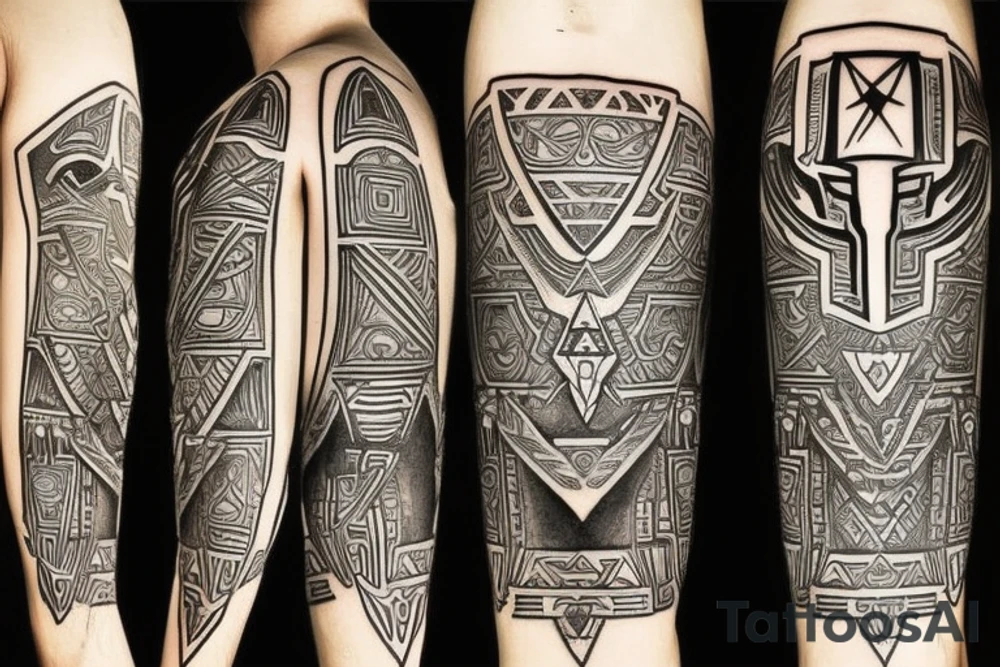 The Legend Of Zelda Link Holding Master Sword tattoo idea
