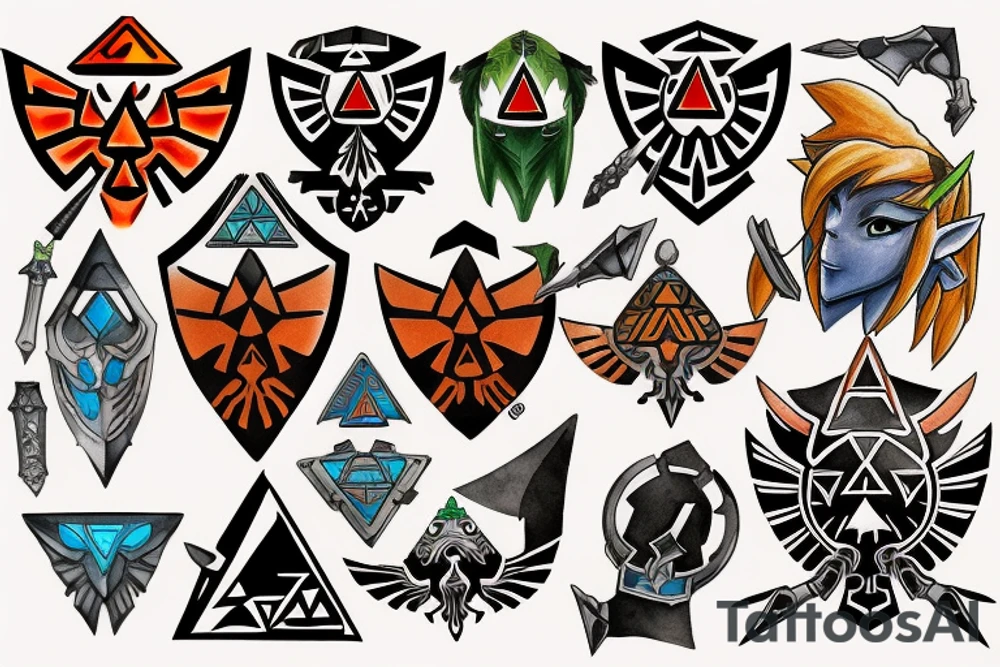 The Legend Of Zelda Link tattoo idea