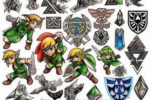 The Legend Of Zelda Link tattoo idea