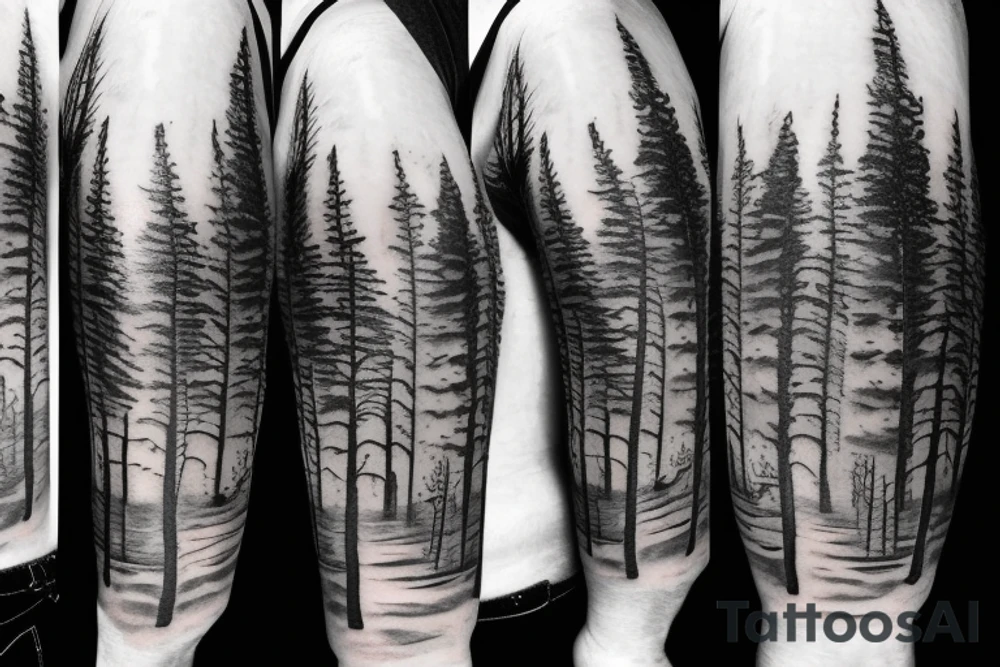 Dark time lapse in the forest tattoo idea
