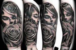 Dark Gothic style time being wasted tattoo idea