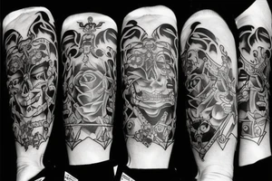 Dark Gothic style time being wasted tattoo idea