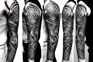 Dark Gothic style time being lost sleeve tattoo tattoo idea