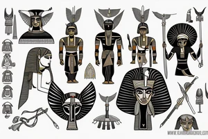 Egyptian warrior tattoo idea