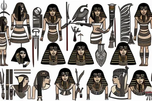 Egyptian warrior tattoo idea