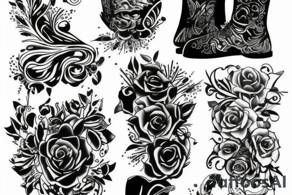 Leg sleeve tattoo idea