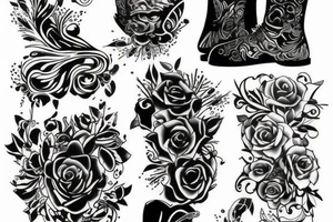 Leg sleeve tattoo idea