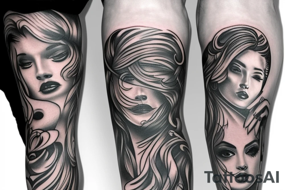 Leg sleeve tattoo idea