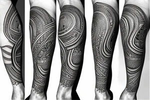 Egyptian King leg sleeve tattoo idea