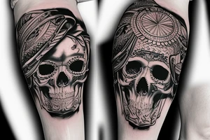 Egyptian King skull
 leg sleeve tattoo idea
