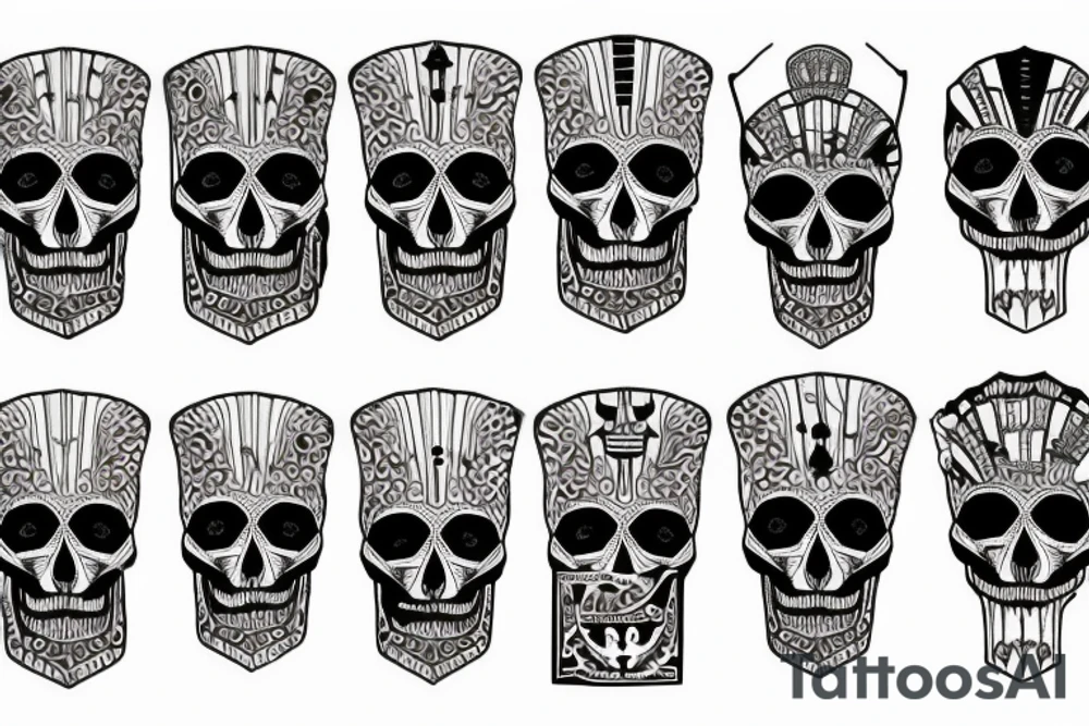 Egyptian King skull
 leg sleeve tattoo idea