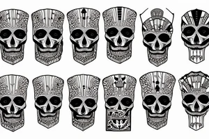 Egyptian King skull
 leg sleeve tattoo idea