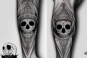 Egyptian King skull
 leg sleeve tattoo idea